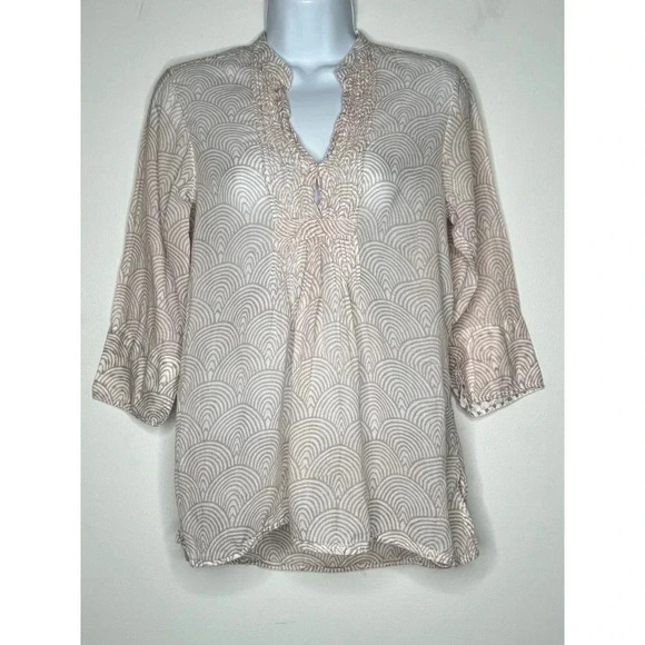 Oliphant 100% Cotton Pintuck Tunic SIZE S - Picture 1 of 6